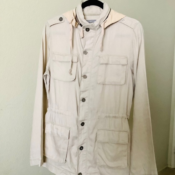 Utility Jacket / Linen / Size L / Ivory - Picture 3 of 10